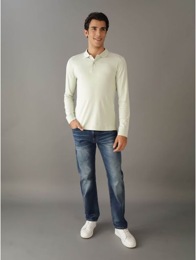 Polo-Calvin-Klein-Logo-en-Relieve-Hombre-Verde
