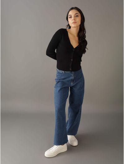 Sueter-Calvin-Klein-Acanalado-Mujer-Negro