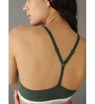 Bralette Calvin Klein Lightly Lined Triangle Mujer Verde Talla G