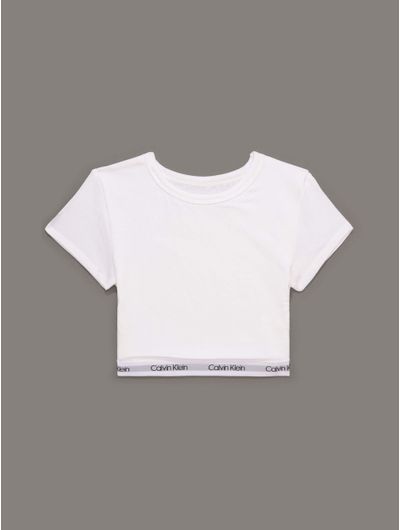 Playera-Calvin-Klein-Cropped-Niña-Blanco