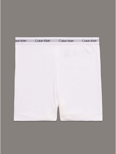 Short-Calvin-Klein-Logo-Niña-Blanco