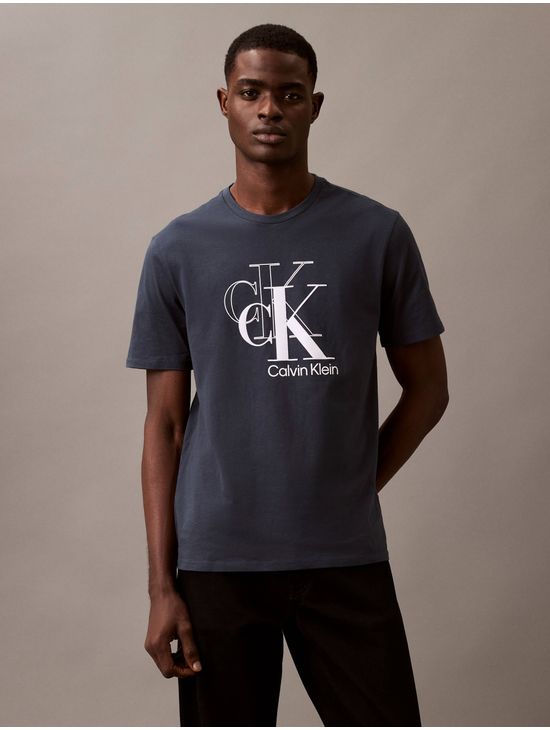 Playera-Calvin-Klein-Estampado-Hombre-Azul