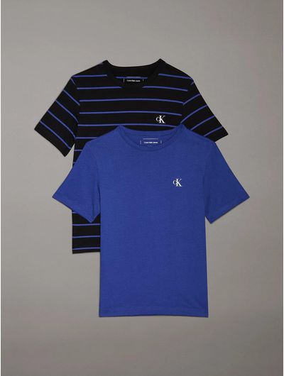 Playeras-Calvin-Klein-Pack-de-2-Niño-Azul