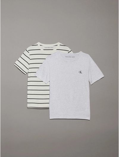 Playeras-Calvin-Klein-Pack-de-2-Niño-Gris