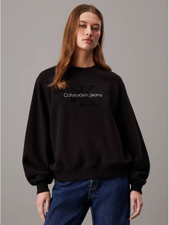 Sudadera-Calvin-Klein-Monologo-Terry-Holgada-Mujer-Negro