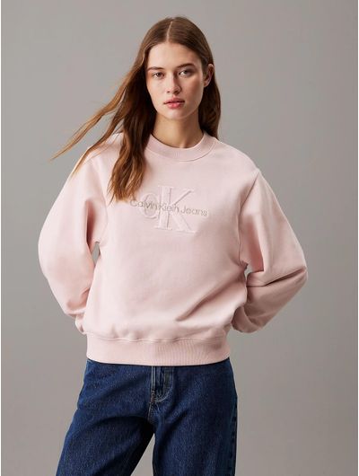 Sudadera-Calvin-Klein-Monologo-Terry-Holgada-Mujer-Rosa