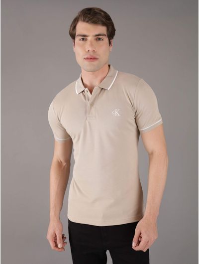 Polo-Calvin-Klein-Monograma-Hombre-Cafe