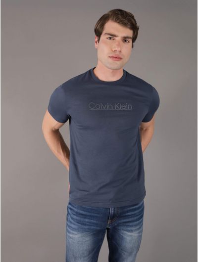 Playera-Calvin-Klein-Logotipo-Hombre-Azul