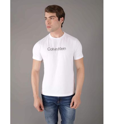 Playera Calvin Klein Logotipo Hombre Blanco Playeras Calvin Klein calvinkleinmx