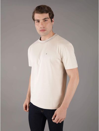 Playera-Calvin-Klein-Logo-Hombre-Beige