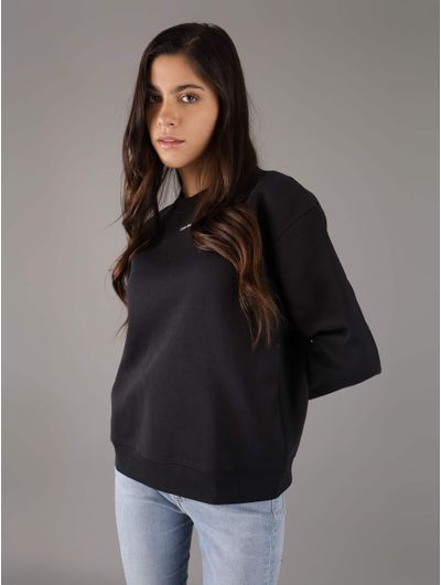 Sudadera-Calvin-Klein-Logo-Mujer-Negro