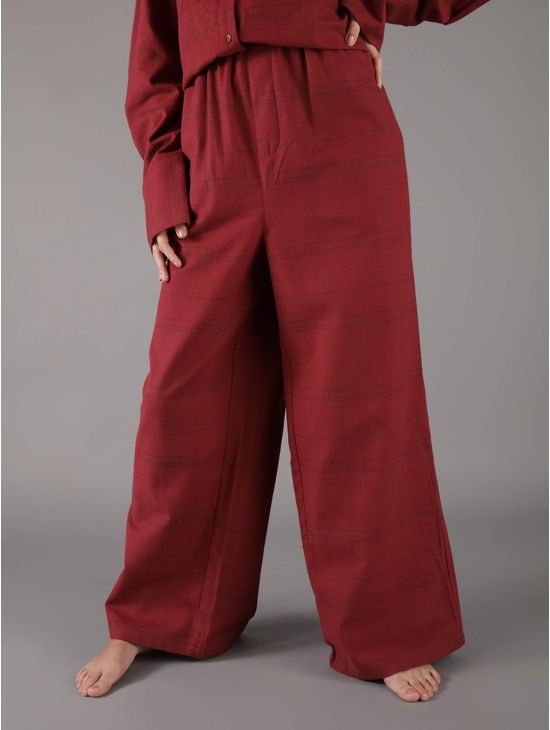 Pantalon-Calvin-Klein-de-Pijama-Mujer-Rojo
