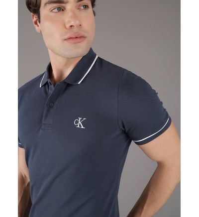 Polo Calvin Klein Monograma Hombre Azul | Polos | Calvin