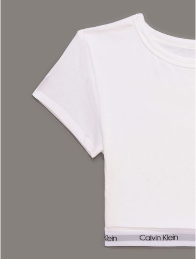 Playera-Calvin-Klein-Cropped-Niña-Blanco