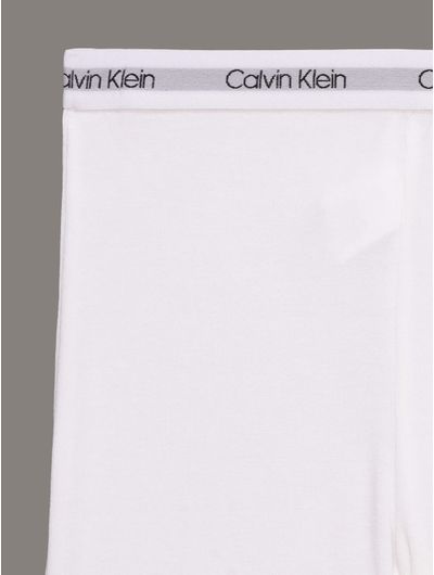Short-Calvin-Klein-Logo-Niña-Blanco