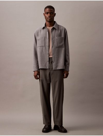 Sobrecamisa-Calvin-Klein-de-Lana-Hombre-Gris