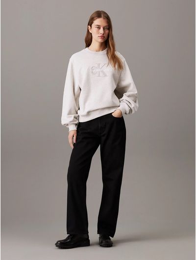 Sudadera-Calvin-Klein-Monologo-Terry-Holgada-Mujer-Gris