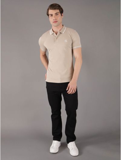 Polo-Calvin-Klein-Monograma-Hombre-Cafe