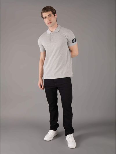 Polo-Calvin-Klein-Monologo-Hombre-Gris