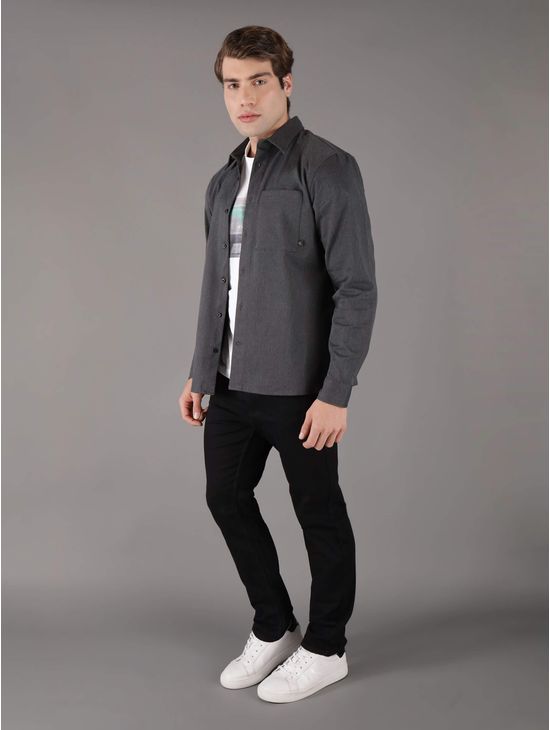 Camisa-Calvin-Klein-Jaspeada-Hombre-Gris