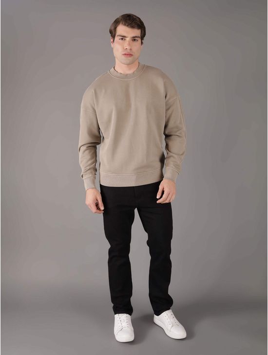 Sudadera-Calvin-Klein-Monograma-Hombre-Cafe
