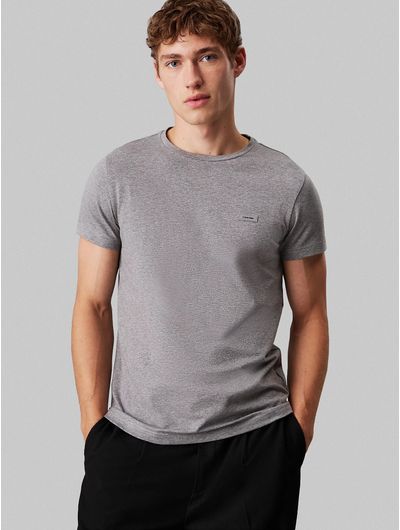 Playera-Calvin-Klein-Slim-Elastica-Micrologo-Hombre-Gris