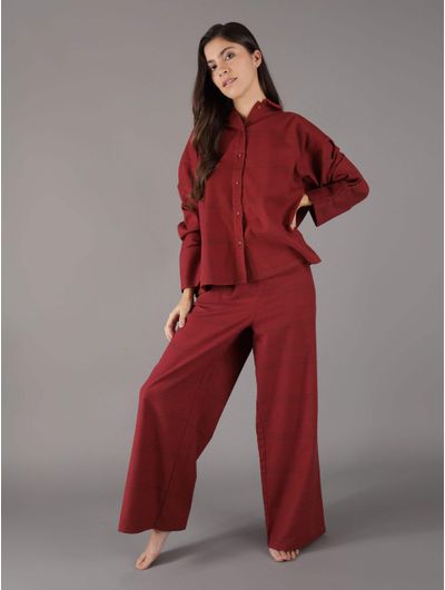 Camisa-Calvin-Klein-de-Pijama-Mujer-Rojo