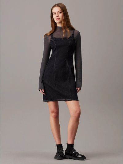 Vestido-Calvin-Klein-Lencero-Denim-Mujer-Negro