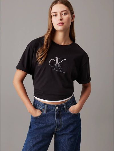 Playera-Calvin-Klein-Monologo-Estampado-Mujer-Negro