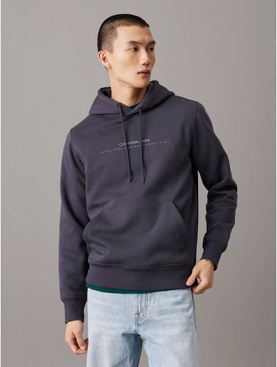 Sudadera-Calvin-Klein-Logo-Hombre-Gris