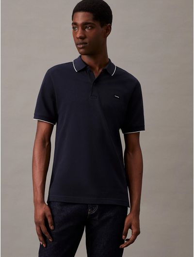 Polo-Calvin-Klein-Logo-Hombre-Azul