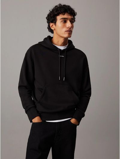 Sudadera-Calvin-Klein-Micrologo-Hombre-Negro