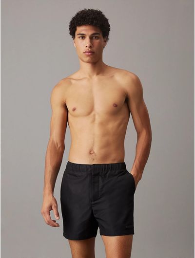 Traje-de-Baño-Calvin-Klein-Doble-Cinturilla-Hombre-Negro