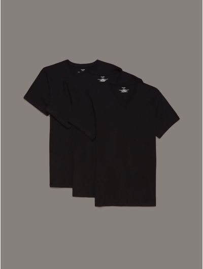 Playeras-Calvin-Klein-Coupe-Classique-Pack-de-3-Hombre-Negro