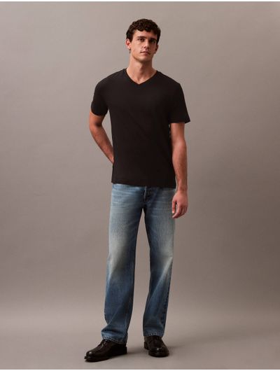 Playera-Calvin-Klein-Cuello-V-Hombre-Negro