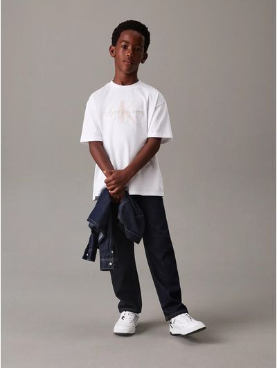 Playera-Calvin-Klein-Monologo-Niño-Blanco