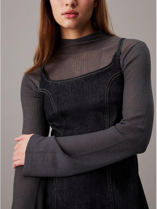 Vestido-Calvin-Klein-Lencero-Denim-Mujer-Negro