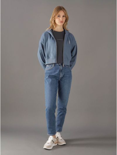Sudadera-Calvin-Klein-con-Monograma-Mujer-Azul