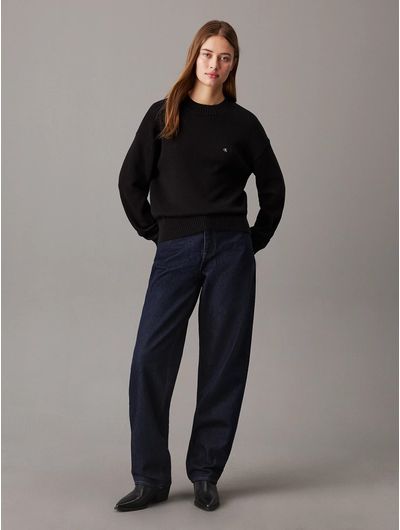 Sueter-Calvin-Klein-Micro-Monograma-Mujer-Negro