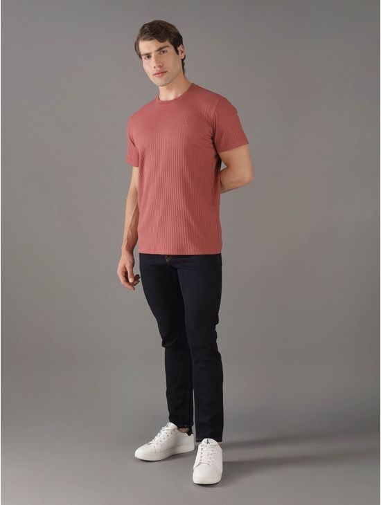 Playera-Calvin-Klein-Acanalada-Hombre-Rojo