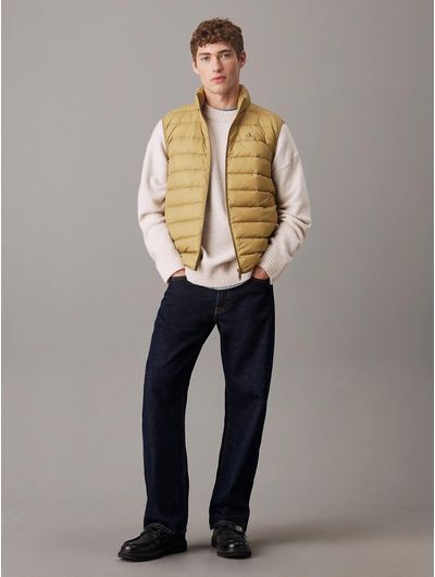 Chaleco-Calvin-Klein-Puffer-de-Plumas-Hombre-Amarillo