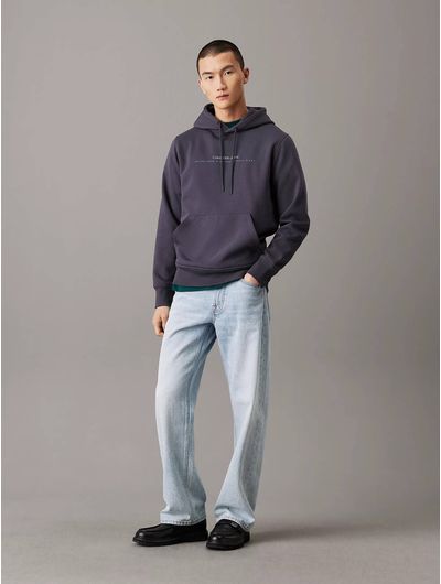 Sudadera-Calvin-Klein-Logo-Hombre-Gris