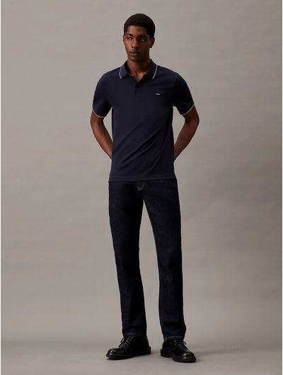 Polo-Calvin-Klein-Logo-Hombre-Azul