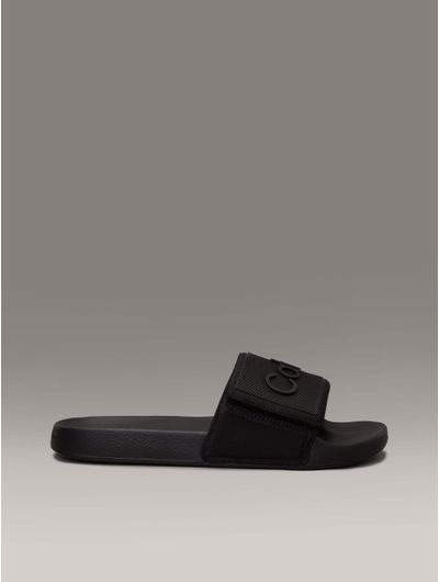 Sandalia-Calvin-Klein-con-Logotipo-Relieve-Hombre-Negro