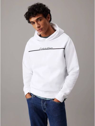 Sudadera-Calvin-Klein-con-Estampado-Hombre-Blanco