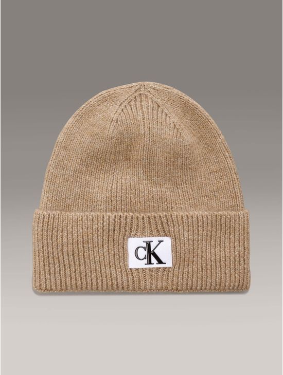 Gorro-Calvin-Klein-con-Monograma-Beige