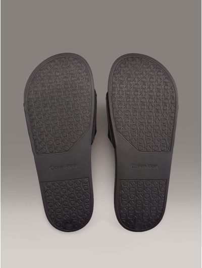 Sandalia-Calvin-Klein-con-Logotipo-Relieve-Hombre-Negro