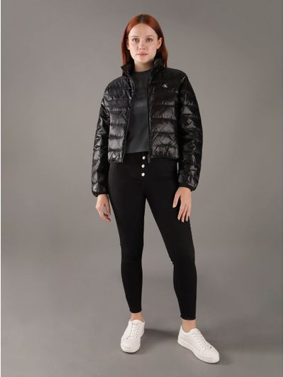 Chamarra-Calvin-Klein-con-Monograma-Estampado-Mujer-Negro