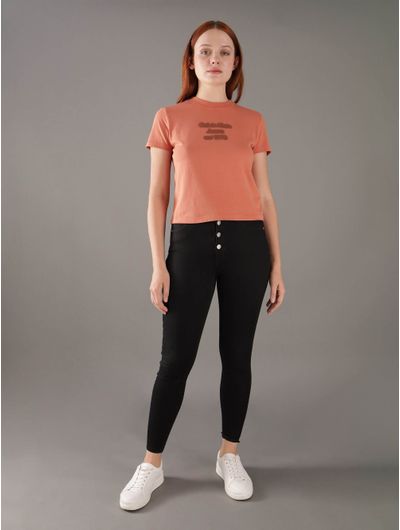 Playera-Calvin-Klein-con-Logo-Estampado-Mujer-Naranja
