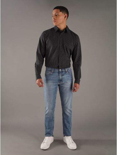 Camisa-Calvin-Klein-con-Rayas-Verticales-Hombre-Negro